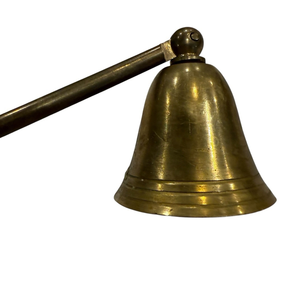 Vintage Brass Candle Snuffer with Bell Shaped Extinguisher – 6” Long - Picture 6 of 7